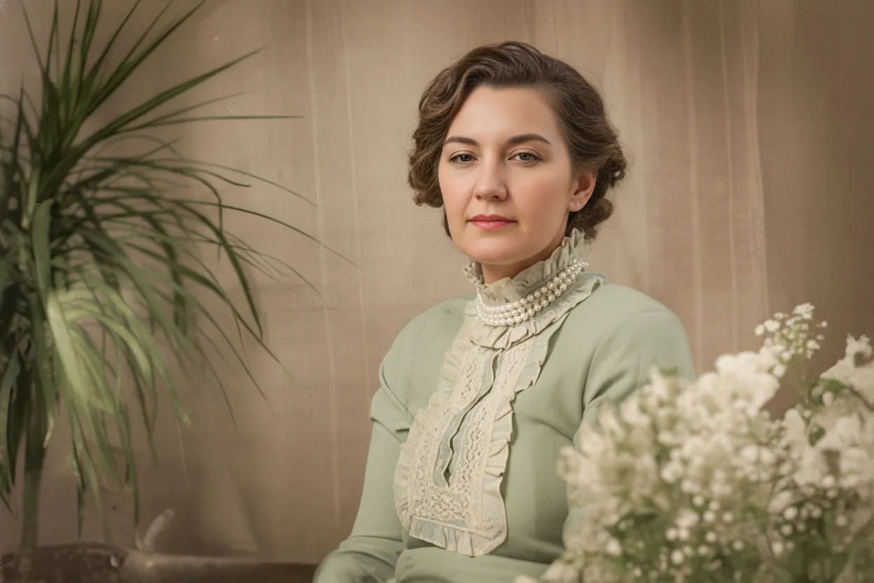 Old photo enhanced and improved using AI