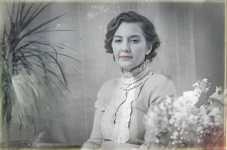 Low quality old photo before AI enhancement